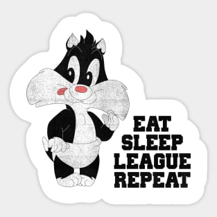 eat sleep league reapeat Sticker